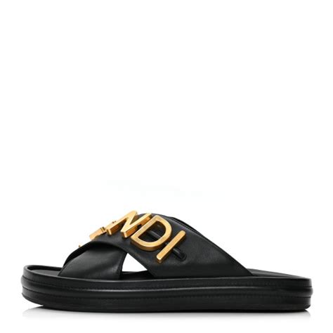 fendi scrunch sandals|women fendi sandals black.